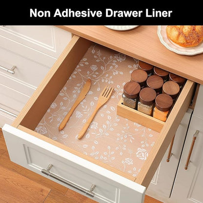 Cooyes Shelf Liner – Premium Non-Adhesive Cabinet & Drawer Liner for Kitchen – Waterproof Shelf Paper with Modern Pattern – Durable EVA Cabinet Mat – Easy to Cut （12" W x 240" L）