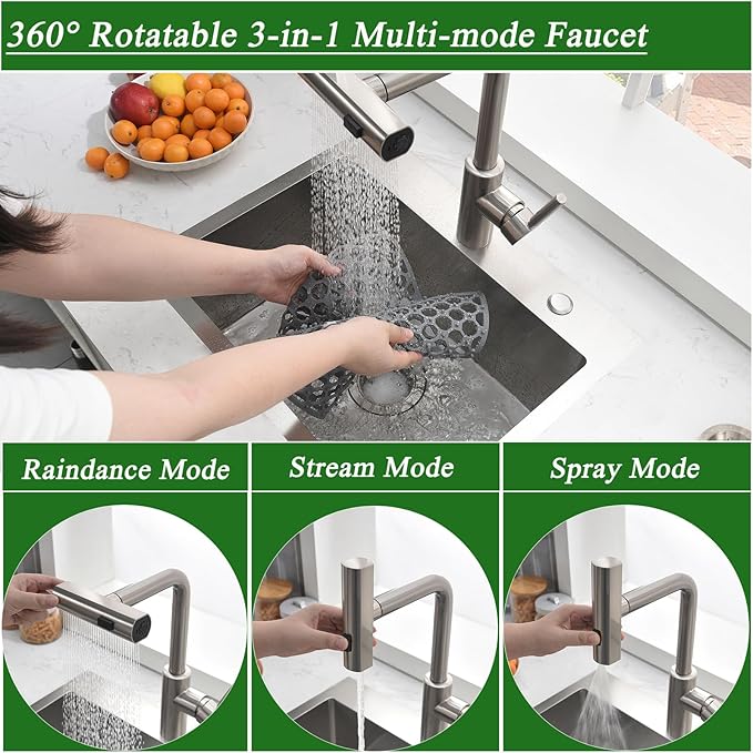 20 Inch Kitchen Sink Drop In with Faucet Combo-Brovy 20x16 Small Outdoor Stainless Steel Kitchen Sink Drop-In 18 Gauge Single Bowl Top Mount Wet Bar Sinks with Mat&Drainer