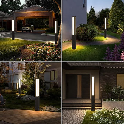MVBT High 71 Inches Landscape Path Light, Outdoor Modern Luxury LED IP54 Waterproof Landscape Bollard Lighting for Lawn Patio Courtyard Driveway Pathway Decoration with High Voltage Wired