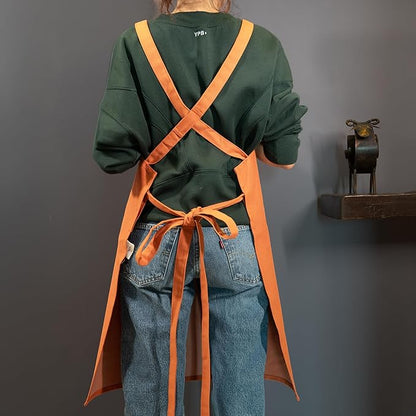 100% Cotton Kitchen Apron with 2 Pockets – Adjustable Chef Apron for Cooking Baking BBQ – Unisex Apron