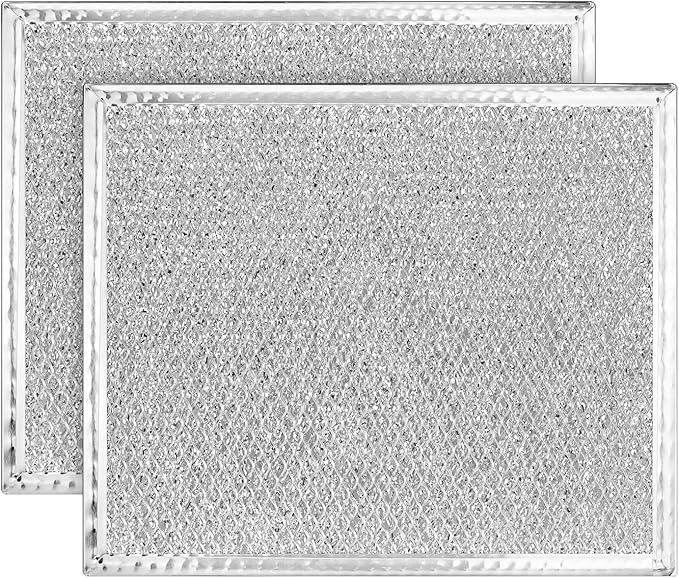HASMX Aluminum Replacement Grease Filter for Range Hood 9" x 10.5" x 1/8" - Replaces Part Number GE: WBX8406. American Metal Filter: RHP0808, RBF0901. Homefilter: HF120 (2)
