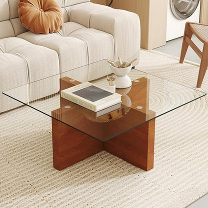 36"x36" Square Tempered Glass Table Top 3/8" Thick Flat Polish Eased Corners Side Table Replacement Clear Glass Tables Top for Living Room Patio Table Tops