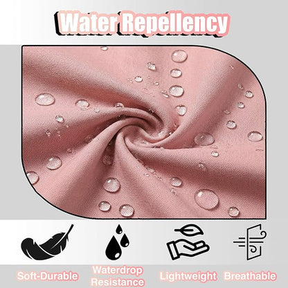 TOSHE Kitchen Apron Waterdrop Resistant Cotton Apron with adjustable Aprons for Women with Pockets Cooking Apron (2 Pack - Powder Pink)