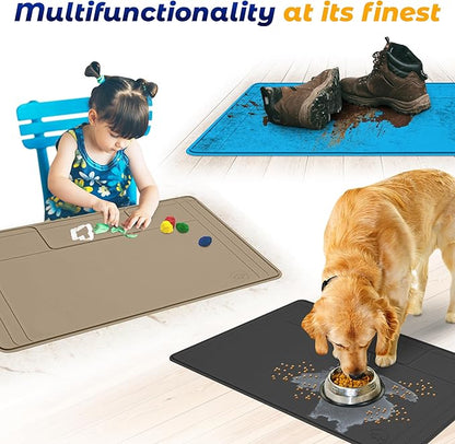 Original Under Sink Mat - Adjustable Silicone, Waterproof Vanity Mat - 28" x 19" or Smaller