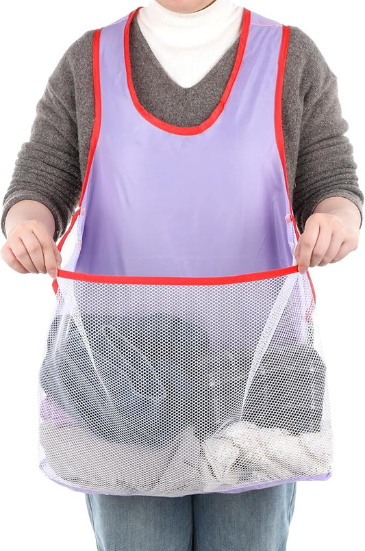Clothes Drying Aprons, Laundry Apron with Large Pouch Clothes Apron Laundrys Pet Bag Laundry Aprons for Women