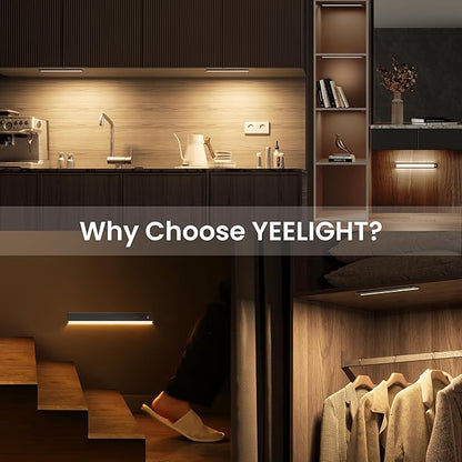 Under Cabinet Lighting, Motion Sensor Under Counter Lights for Kitchen, 66 LED Rechargeable Closet Light Fixture, Stepless Dimming, 4000K Wireless Light for Counter, Wardrobe, Hallway, Stairs