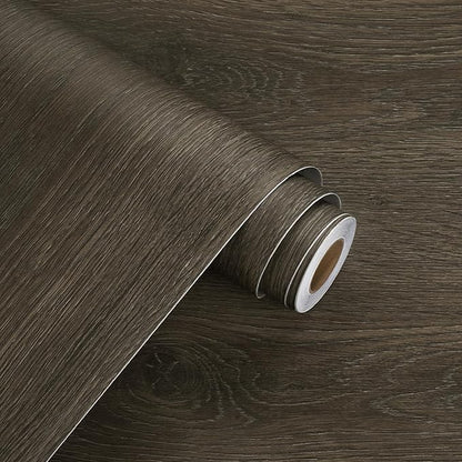 WESTICK Extra Wide Wood Contact Paper 24"x118" Dark Brown Wood Wallpaper Peel and Stick Countertops Waterproof Removable Wooden Countertop Contact Paper for Cabinets Kitchen Dining Tables Walls