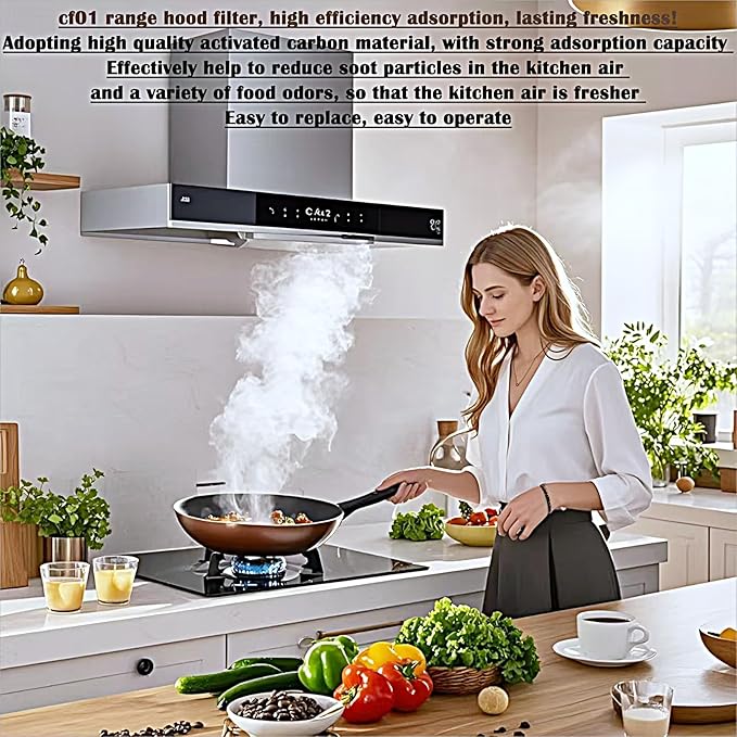 8 Pack CF1 Range Hood Carbon Filters Compatible for Zline KB-36 KB-30 KE-30 IE77 Models-Also Fits Other Zline Models,Excludes 587 597 9597 See Description