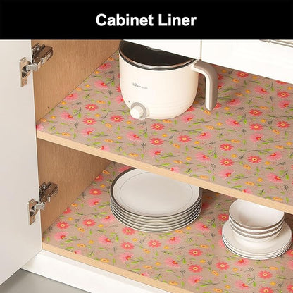 Cooyes Shelf Liner – Premium Non-Adhesive Cabinet & Drawer Liner for Kitchen – Waterproof Shelf Paper with Modern Pattern – Durable EVA Cabinet Mat – Easy to Cut (17.5" W x 78.7" L)
