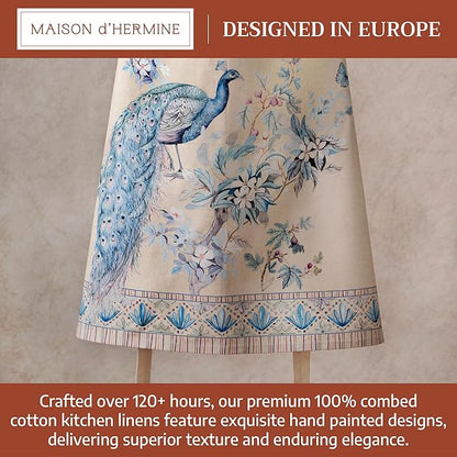 Maison d' Hermine 100% Cotton Apron for women with Pocket Kitchen Chef Apron for Men Cooking Mothers Day Gifts