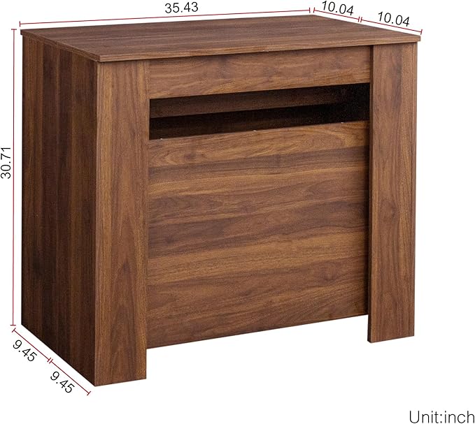Folding Dining Table for 10-12 People, 118.5" Extendable Kitchen Table for Home Dining Room, Modern Dining Table Large Long Dining Room Table for Big Family Restaurant Furniture, Walnut