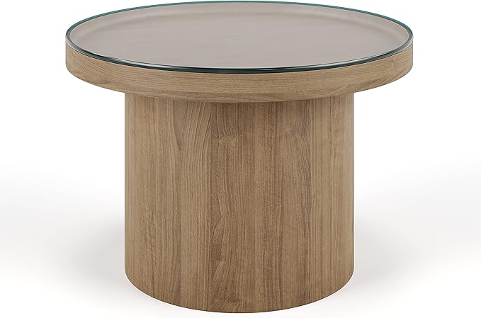 The Better Bevel 16 inch Round Glass Table Top - Clear Tempered Glass Surface Protector - Safe Pencil Polished Edge - Coffee, Dining and End Table