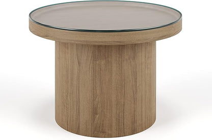 The Better Bevel 16 inch Round Glass Table Top - Clear Tempered Glass Surface Protector - Safe Pencil Polished Edge - Coffee, Dining and End Table