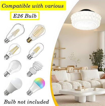 Bofea-Milk White Glass Semi Flush Mount Ceiling Light Fixture Creative Sunflower Ceiling Lamp Vintage Schoolhouse Light Fixture Mid Century Modern Flush Mount Lights for Bedroom,Hallway,Kitchen.