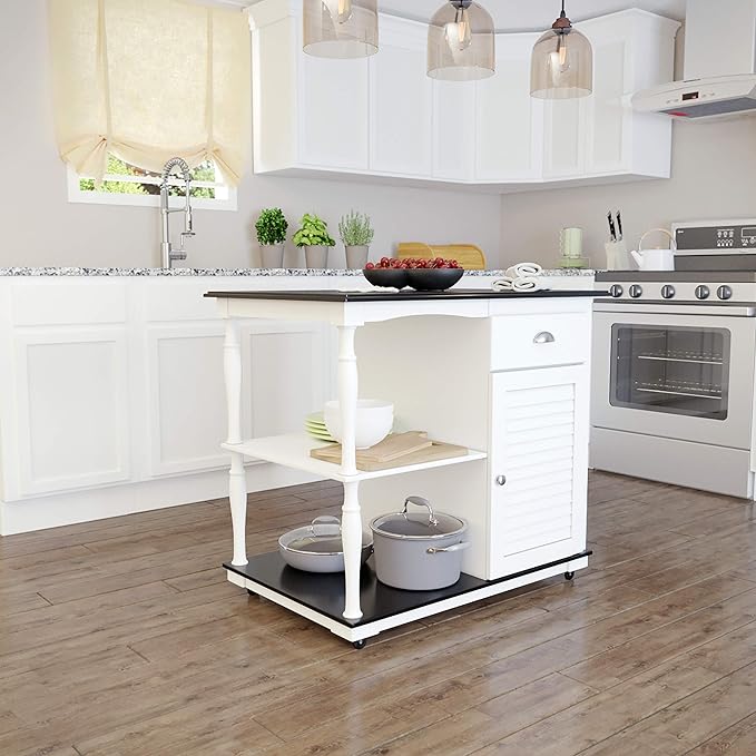 GOWE Muxlow Rolling Kitchen Island w/Storage