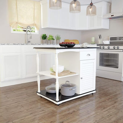 GOWE Muxlow Rolling Kitchen Island w/Storage
