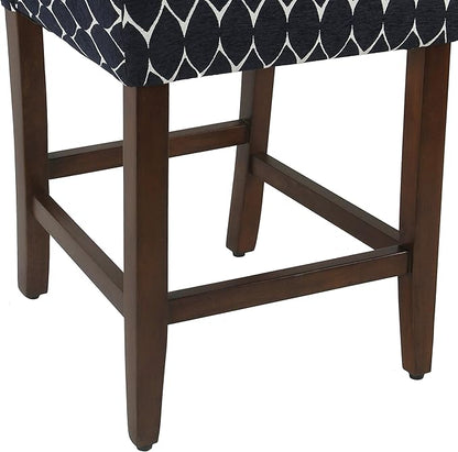 Homepop Home Decor | Modern Counter Stool | Counter Stools With Back | Decorative Home Furniture, Navy