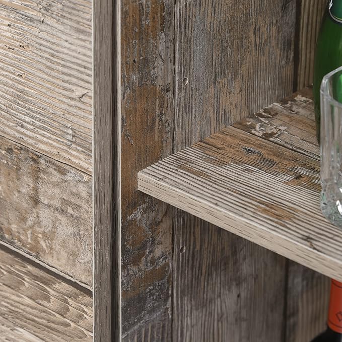 Modern Kitchen Pantry, Freestanding Buffet Cabinet with Hutch, Sliding Barn Door, Adjustable Shelf, Easy to Maintain, for Dining Room