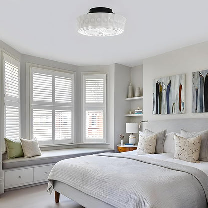 Bofea-Milk White Glass Semi Flush Mount Ceiling Light Fixture Creative Sunflower Ceiling Lamp Vintage Schoolhouse Light Fixture Mid Century Modern Flush Mount Lights for Bedroom,Hallway,Kitchen.