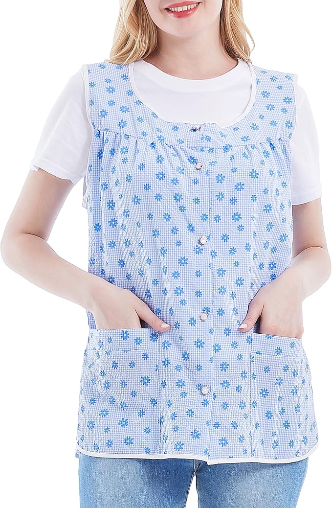 Nanxson Cobbler Aprons for Women with Pockets Smock Apron with Buttons for Cooking Chef Kitchen CF3152