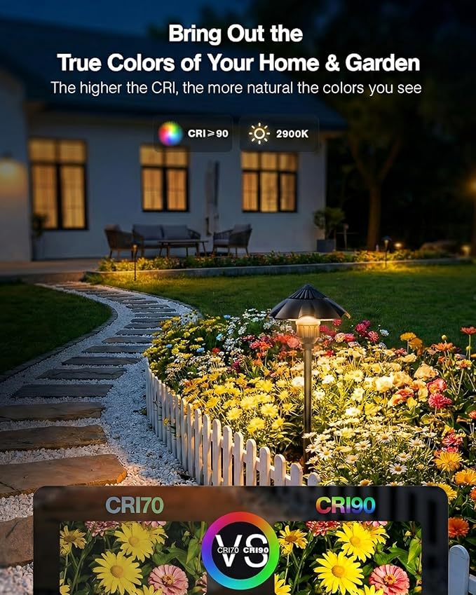 HIBOITEC Low Voltage Pathway Lights Wired 3W 12-24V 180LM 2900K LED Landscape Path Lighting Outdoor Waterproof Aluminum Landscape Lights for Yard Walkway Garden, 4-Pack