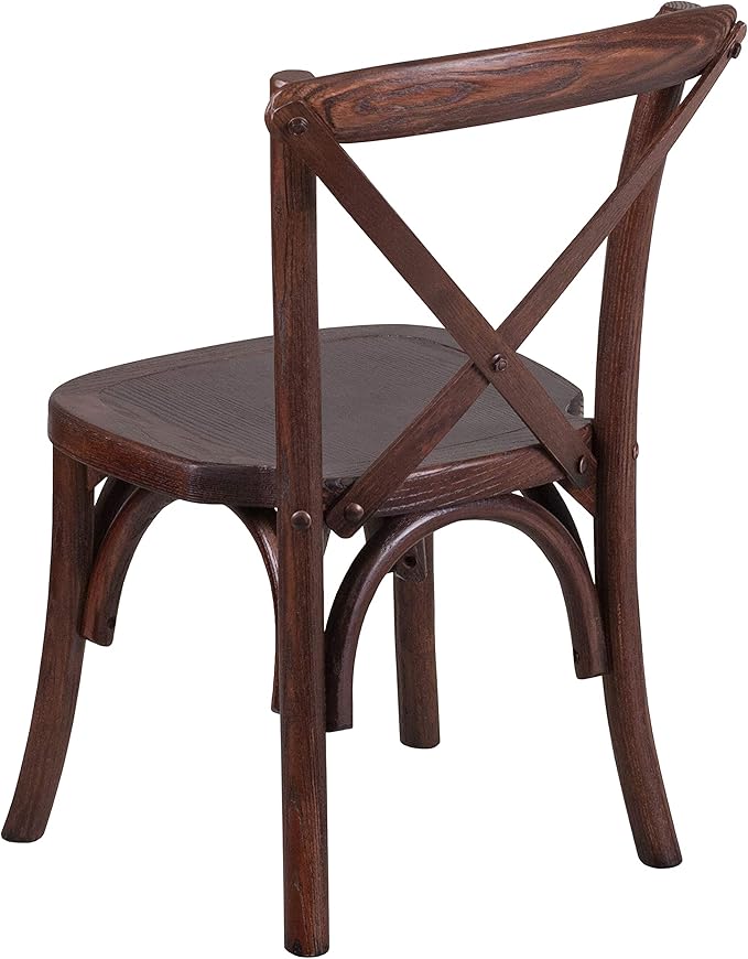 Flash Furniture 2 Pk. HERCULES Series Kids Mahogany Cross Back Chair