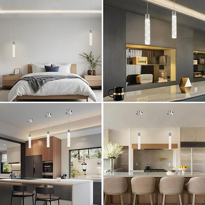 Modern LED Pendant Lights Kitchen Island Lighting,Dimmable 5CCT/2700K/3000K/3500K/4000K/5000K,Hanging Island Lights Kitchen Ceiling Lighting Fixtures,for Kitchen Dining Room (3 Pack)