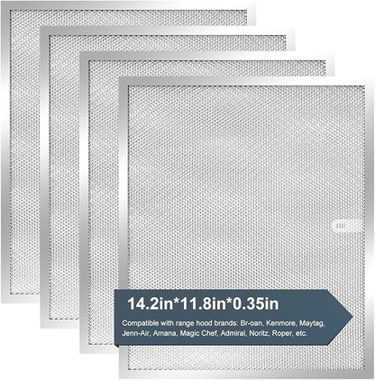 BPS1FA30 Range Hood Grease Filter 11-3/4" x 14-1/4"(2-Pack) Aluminum Filter Compatible with Bro.an Nu.Tone Allure Range Hood filter,Replaces 99010299 99010305 S99010305 AP3378953 by oneket