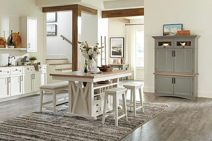 Parker House Americana Modern Dining 72 in. Island Counter-Height Extendable Dining Table