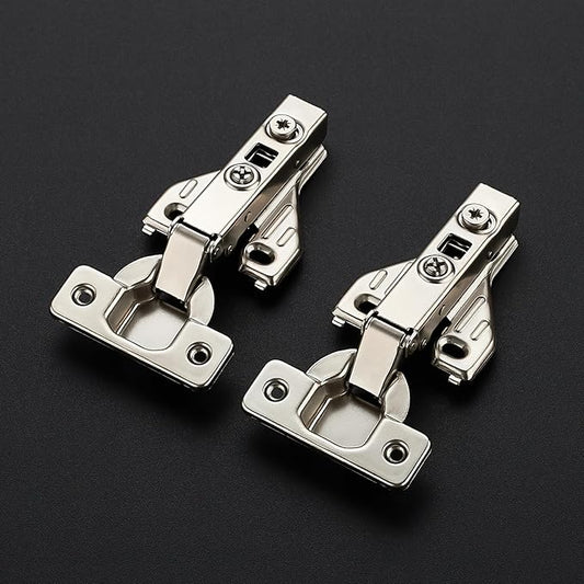 JOY DECOR Full Overlay 10 Packs (5 Pairs) Concealed Kitchen Cabinet Hinges 105 Degree Soft Close Adjustable Cabinet Door Hinges for Face Frame Cabinet