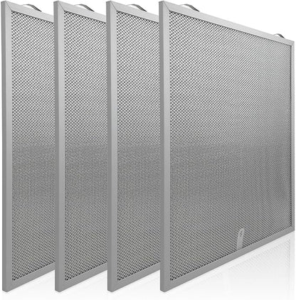 4 Pack S99010430-002 Range Hood Filter 15-3/4" x 13-7/8" x 3/8" Compatible with Broan Nutone Kenmore range hoods,Replaces 4512880 99010430-002 Range Hood Aluminum Grease Filter
