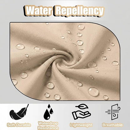 TOSHE Kitchen Apron Waterdrop Resistant Cotton Apron with adjustable Aprons for Women with Pockets 10 Color option Cooking Beige Apron(Beige)