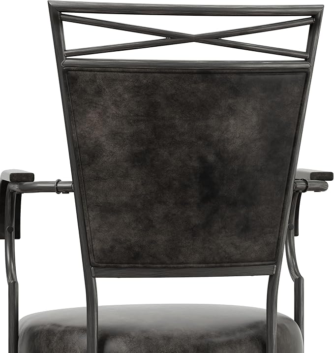 Hillsdale Bridgetown Metal Counter Height Swivel Stool, Pewter