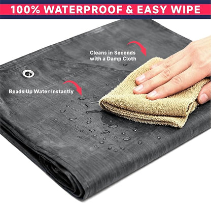 GoldPig Thick Rubber Apron: Waterproof, Chemical Resistant, Adjustable Neck & Belt for Dishwashing, Gardening, Butchering