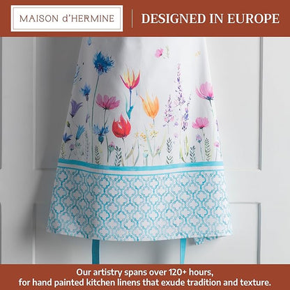 Maison d' Hermine 100% Cotton Apron for women with Pocket Kitchen Chef Apron for Men Cooking Mothers Day Gifts