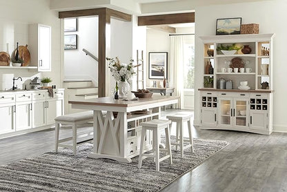 Parker House Americana Modern Dining 72 in. Island Counter-Height Extendable Dining Table