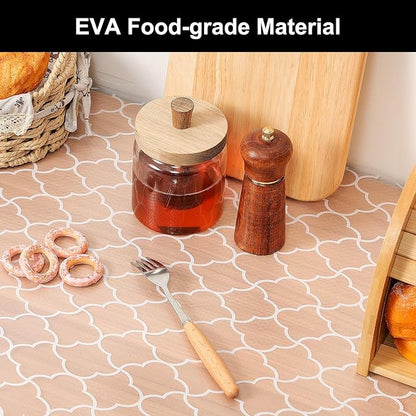 Cooyes Shelf Liner – Premium Non-Adhesive Cabinet & Drawer Liner for Kitchen – Waterproof Shelf Paper with Modern Pattern – Durable EVA Cabinet Mat – Easy to Cut (17.5" W x 360" L)