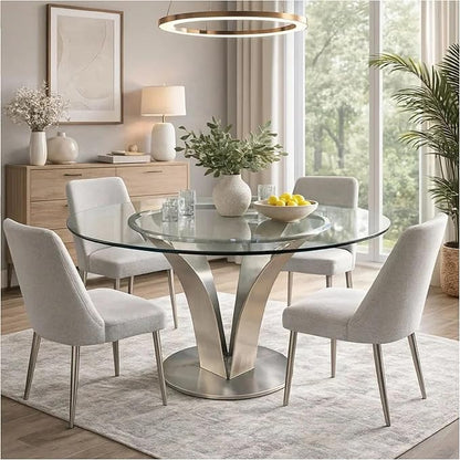 30" inch Round Tempered Glass Table Top - 1/4 inch Thickness & Flat Polished Edge - Clear Surface & Scratch Resistant - Ideal for Dining Room, Kitchen, Side, Office, Patio & Round Coffee Tables