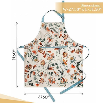 Maison d' Hermine 100% Cotton Apron for women with Pocket Kitchen Chef Apron for Men Cooking Mothers Day Gifts