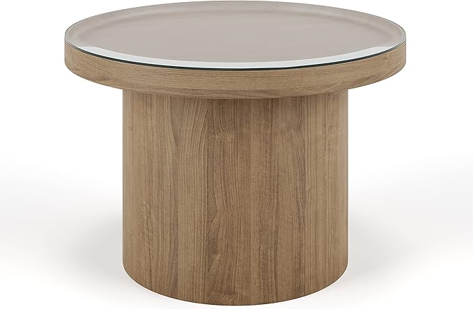 The Better Bevel 16 inch Round Glass Table Top - Clear Tempered Glass Surface Protector - Safe Beveled Edge - Coffee, Dining and End Table
