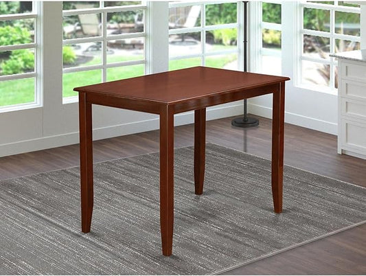 East West Furniture BUT-MAH-T Buckland Rectangle Counter Height Dining Table for Small Spaces, 30x48 Inch, Mahogany