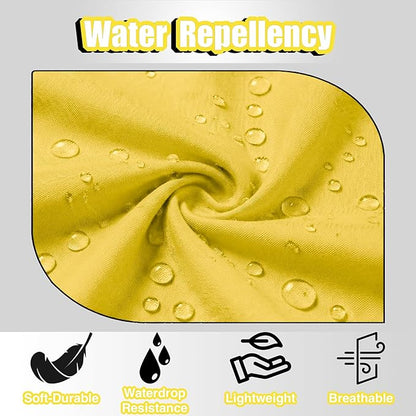 TOSHE Kitchen Apron Waterdrop Resistant Cotton Apron with adjustable Aprons for Women with Pockets 10 Color option Cooking Yellow Apron (Yellow)