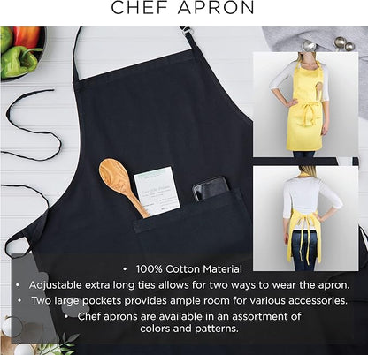 DII Unisex Buffalo Check Kitchen Collection, Classic Farmhouse Chef Apron, One Size
