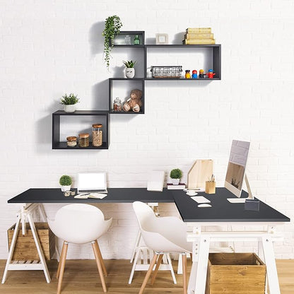 Kaboon 36x24 inches Tabletop, Solid One-Piece Desktop for Sit Stand Desk, Double Desks, L Desk DIY,Wood Countertop Home or Commercial Use,1 inch Thick, Solid Black