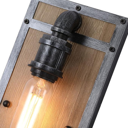 Retro Indoor Wall Light Wall Lamp Farmhouse Metal Cage Vanity Wall Sconce Lighting Rustic Matte Black Wall Mount Light Fixtures for Bedroom,Porch, Patio, Hallway, Balcony E26 Base
