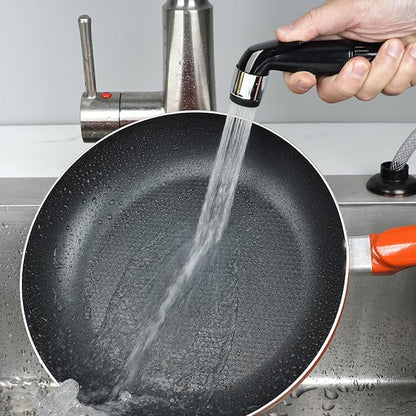 Hygie Rinse Universal Sink Sprayer Attachment for Kitchen Faucet, Kitchen Side Sprayer Head Compatible with Delta, Moen, Kohler and Other OEM Brands Pull Out Spray Head,Matteblack, Daily Design