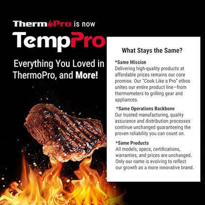 ThermoPro Digital Instant Read Meat Thermometer for Grilling Waterproof Kitchen Cooking Food Thermometer with Ambidextrous Backlit for BBQ Grill Smoker Oil Fry Candy Thermometer
