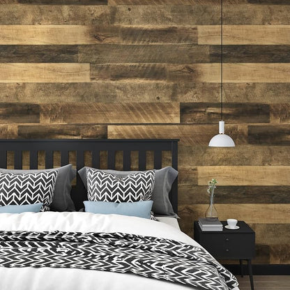WESTICK Rustic Wood Contact Paper for Countertops Waterproof Wood Grain Wallpaper Peel and Stick Wooden Contact Paper Self Adhesive Brown Wooden Vinyl Counter Top Wrap for Cabinets Kitchen 12" x 80"