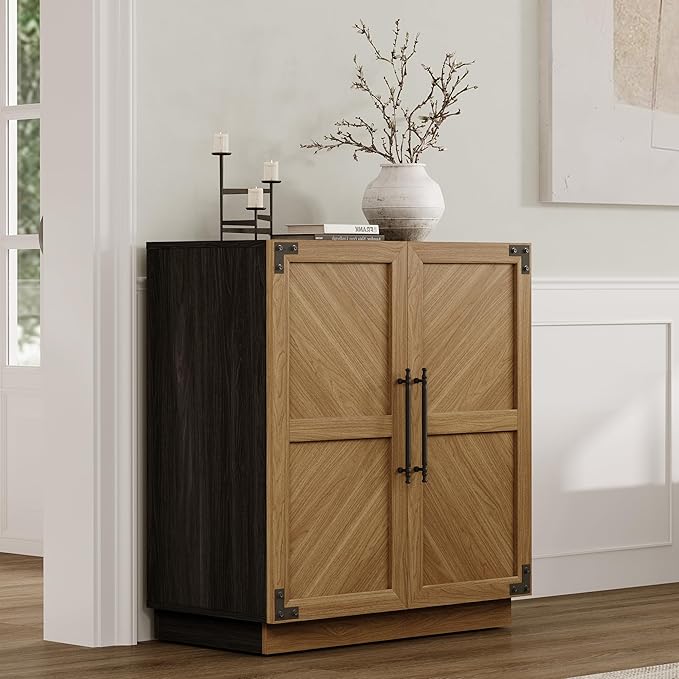 SICOTAS Sideboard Buffet Cabinet with Storage – Large Farmhouse Credenza with Doors & Adjustable Shelves for Living Room, Entryway