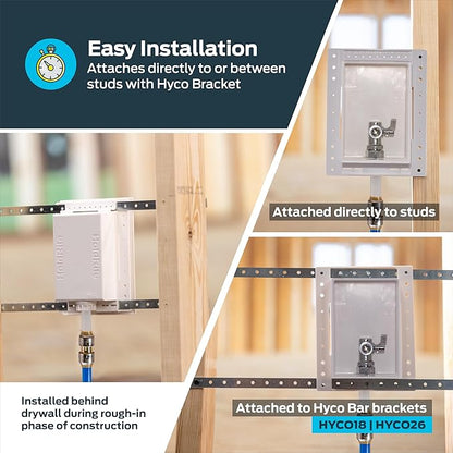 Holdrite Appliance Fixture Outlet Box with 3/8 Inch OD Compression Outlet, Pre-Assembled, PEX Tailpiece, HR-AF-P-1